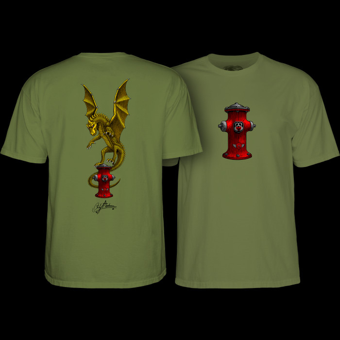 powell peralta Powell Peralta Andy Anderson Hydrant Youth T-Shirt Military Green