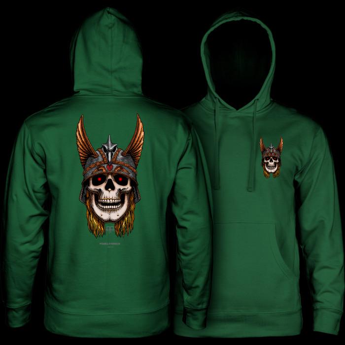 powell peralta Powell Peralta Andy Anderson Skull Hooded Sweatshirt Mid-Weight Alpine Green