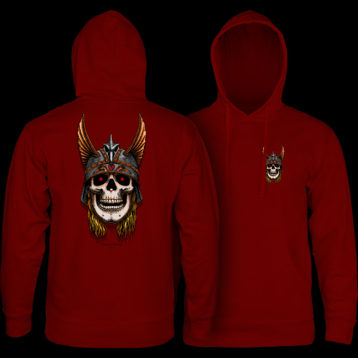 powell peralta Powell Peralta Andy Anderson Skull Hooded Sweatshirt Mid-Weight Maroon