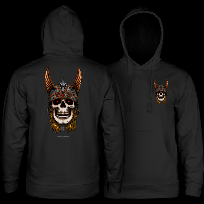 powell peralta Powell Peralta Andy Anderson Skull Hooded Sweatshirt Mid Weight Black