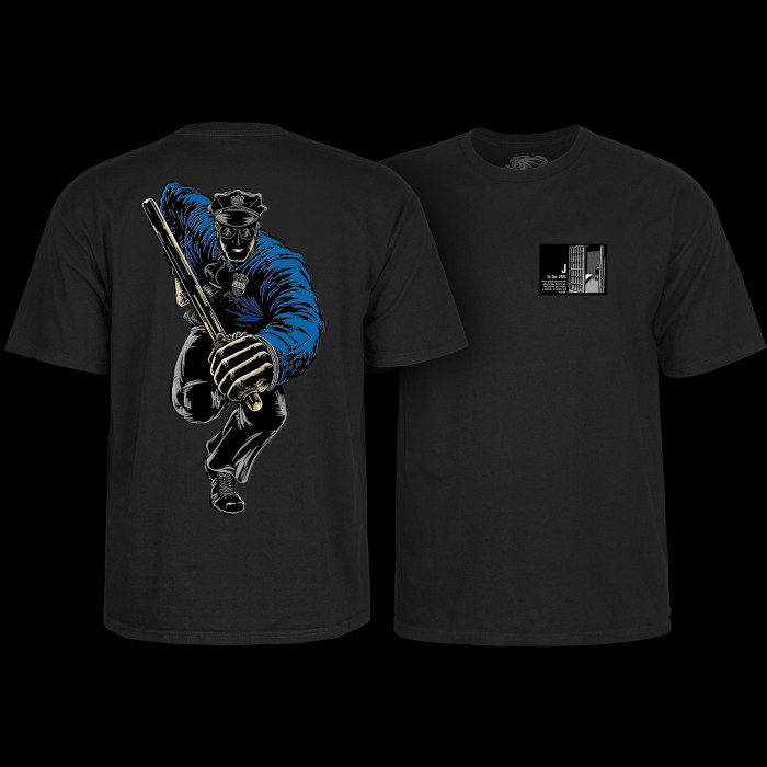 powell peralta Powell Peralta Chris Senn Police T-Shirt Black