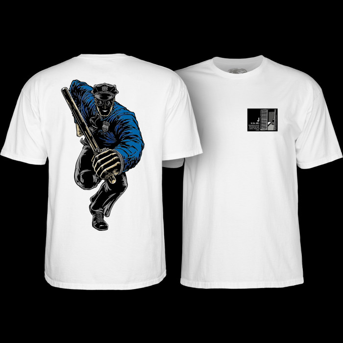powell peralta Powell Peralta Chris Senn Police T-Shirt White