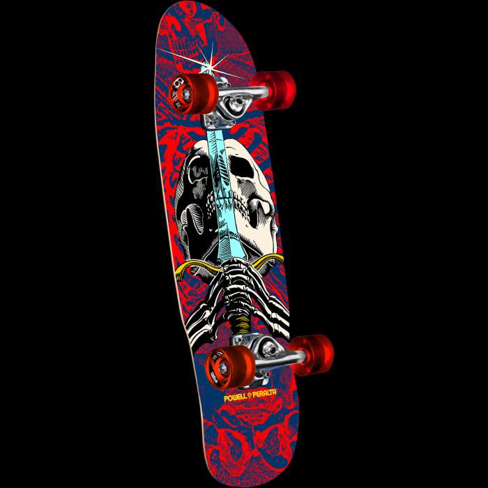 powell peralta Powell Peralta Class Cruiser Skull & Sword Birch Complete Skateboard Navy/Red - 8 x 30