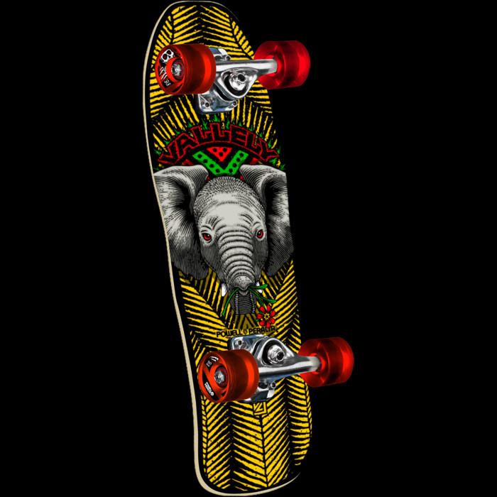 powell peralta Powell Peralta Classic Cruiser Mike Vallely Baby Elephant Birch Complete Skateboard Yellow/Blk - 8 x 26