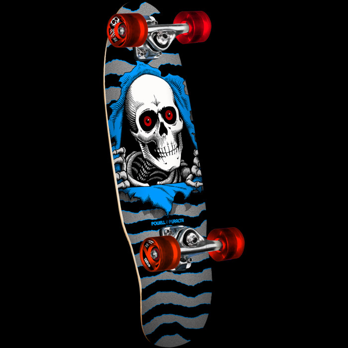 powell peralta Powell Peralta Classic Cruiser Ripper Birch Complete Skateboard Silver/Blue - 7.5 x 24