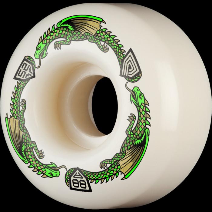 powell peralta Powell Peralta Dragons 88A - V1 Symmetrical Shape - 14.5mm Narrow Ride Patch - 52mm x 31mm 88A V1 Skateboard Wheels 4pk