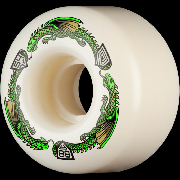 powell peralta Powell Peralta Dragons 88A - V4 Symmetrical Shape - 17mm Medium Ride Patch - 54mm x 34mm 88A V4 Skateboard Wheels 4pk