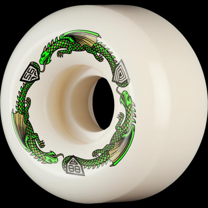 powell peralta Powell Peralta Dragons 88A - V6 Symmetrical Shape - 20.5mm Medium Ride Patch - 56mm x 36mm 88A V6 Skateboard Wheels 4pk