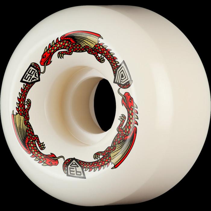 powell peralta Powell Peralta Dragons 93A - V6 Symmetrical Shape - 20.5mm Medium Ride Patch - 56mm x 36mm 93A V6 Skateboard Wheels 4pk