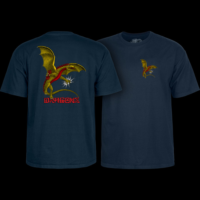 powell peralta Powell Peralta Dragons Logo T-Shirt Navy