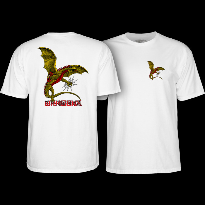 powell peralta Powell Peralta Dragons Logo T-Shirt White