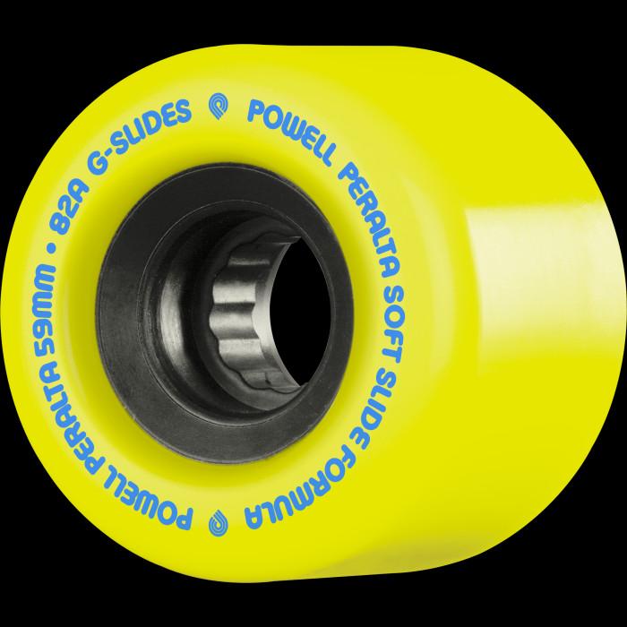 powell peralta Powell Peralta G-Slides Skateboard Wheels 59mm 82a 4pk Yellow