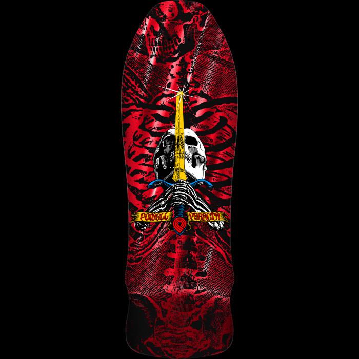 powell peralta Powell Peralta Geegah Skull & Sword Reissue Red Foil Skateboard Deck - 9.75 x 30