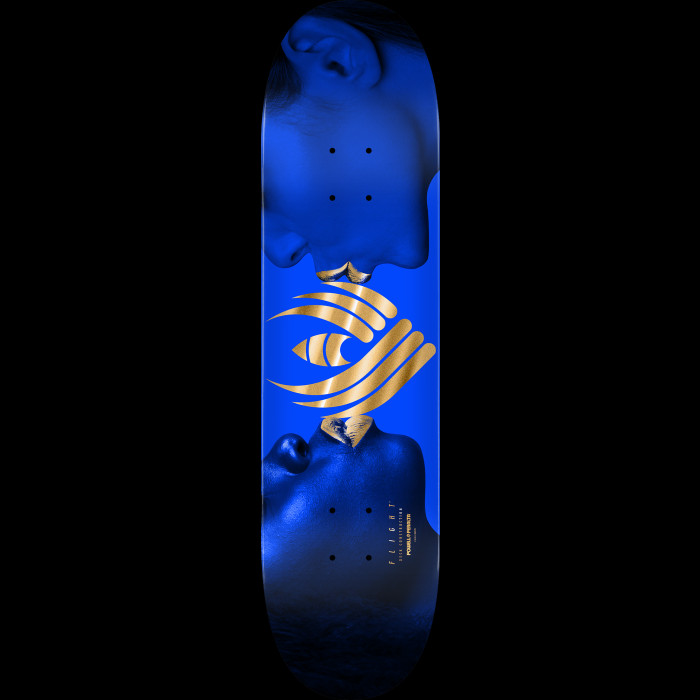 powell peralta Powell Peralta Kiss FLIGHT Blue/Gold Foil Skateboard Deck - 8.63" K26