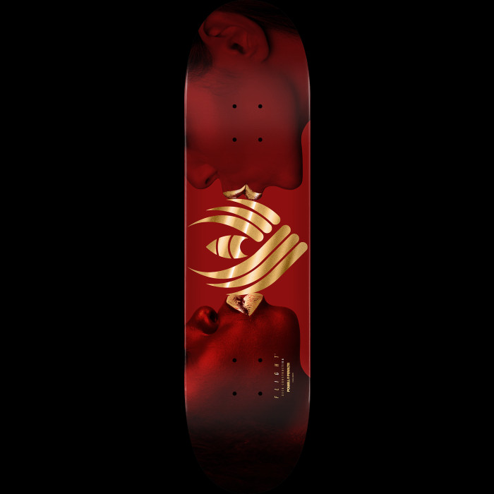 powell peralta Powell Peralta Kiss FLIGHT Burgundy/Gold Foil Skateboard Deck - 8.75" K26