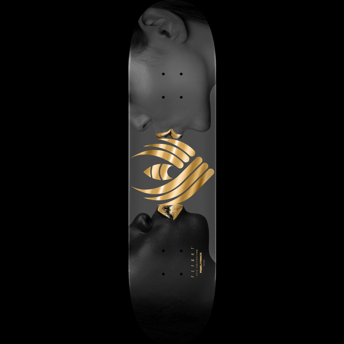 powell peralta Powell Peralta Kiss FLIGHT Gray/Gold Foil Skateboard Deck - 9" K26
