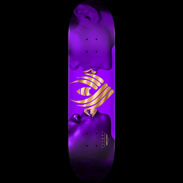powell peralta Powell Peralta Kiss FLIGHT Purple/Gold Foil Skateboard Deck - 8.38" K26