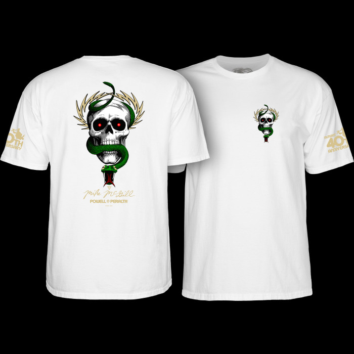 powell peralta Powell Peralta McGill Skull & Snake 40th Anniversary T-Shirt White