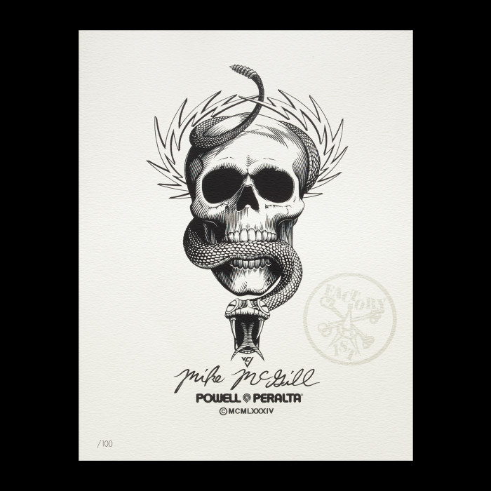 powell peralta Powell Peralta McGill Skull & Snake Art Giclee Print 8 x 10