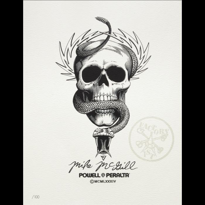 powell peralta Powell Peralta McGill Skull & Snake Art Giclee Print 11 x 14