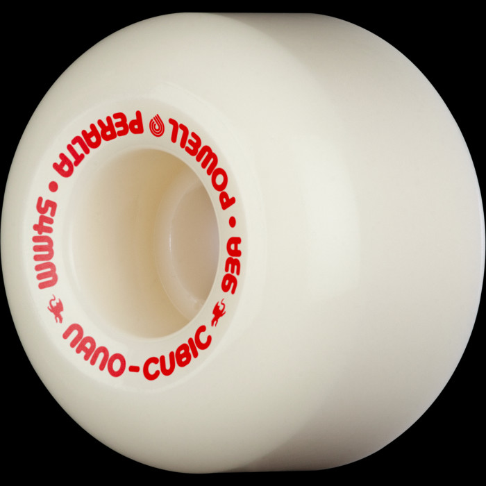 powell peralta Powell Peralta Nano-Cubic 93A - Asymmetrical Shape - Medium Ride Patch - Offset Bearing - 54mm x 36mm 93A Skateboard Wheels 4pk