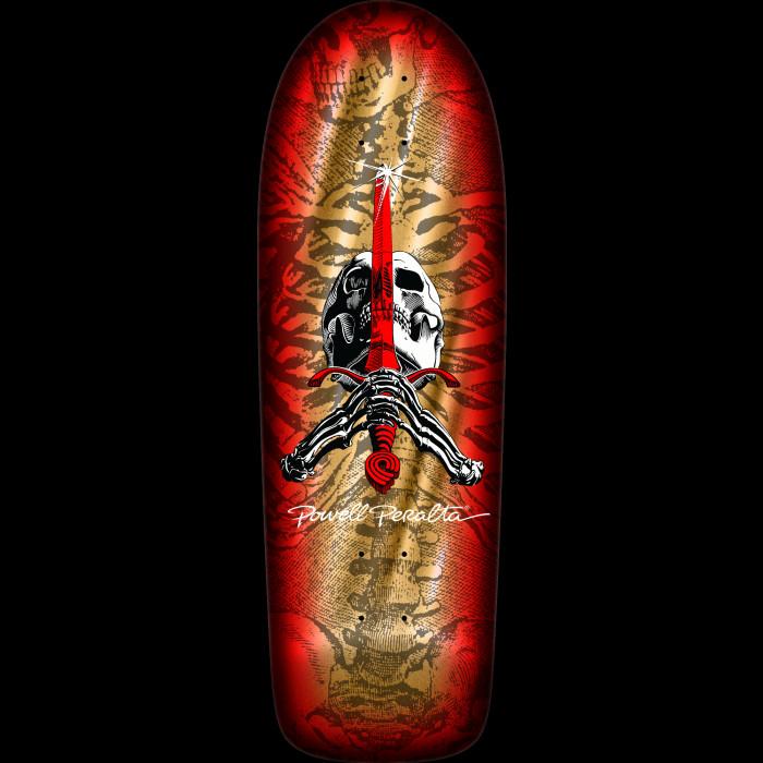 powell peralta Powell Peralta OG Skull & Sword Reissue Skateboard Deck Gold Foil - 10 x 30