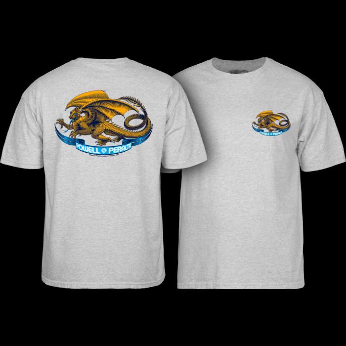 powell peralta Powell Peralta Oval Dragon YOUTH T-shirt - Athletic Heather Gray
