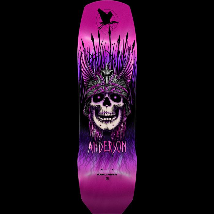 powell peralta Powell Peralta Pro Andy Anderson Heron 7-Ply Maple Skateboard Deck Pink Foil - 9.13 x 32.8