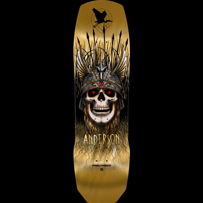 powell peralta Powell Peralta Pro Andy Anderson Heron 7-Ply Maple Skateboard Deck Gold Foil- 9.13 x 32.8
