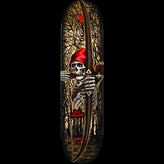 powell peralta Powell Peralta Pro Zach Doelling Archer FLIGHT® Skateboard Deck Gold Foil - Shape 313 - 8.30 x 31.61