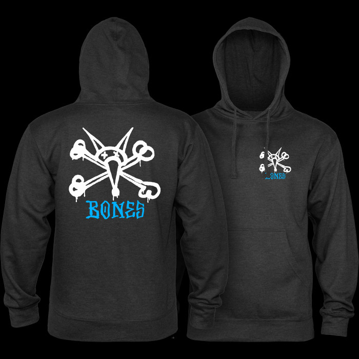 powell peralta Powell Peralta Rat Bones Hooded Sweatshirt Mid Weight Charcoal Heather