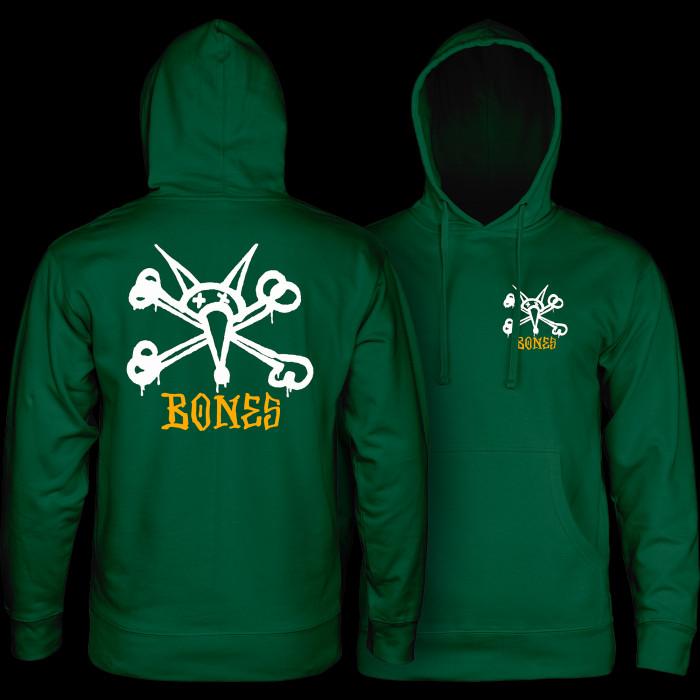 powell peralta Powell Peralta Rat Bones Hooded Sweatshirt Mid Weight Alpine Green