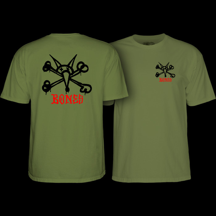 powell peralta Powell Peralta Rat Bones T-Shirt Military Green