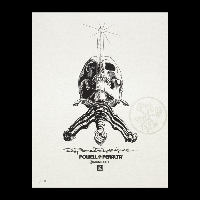powell peralta Powell Peralta Rodriguez Skull & Sword Art Giclee Print 8 x 10