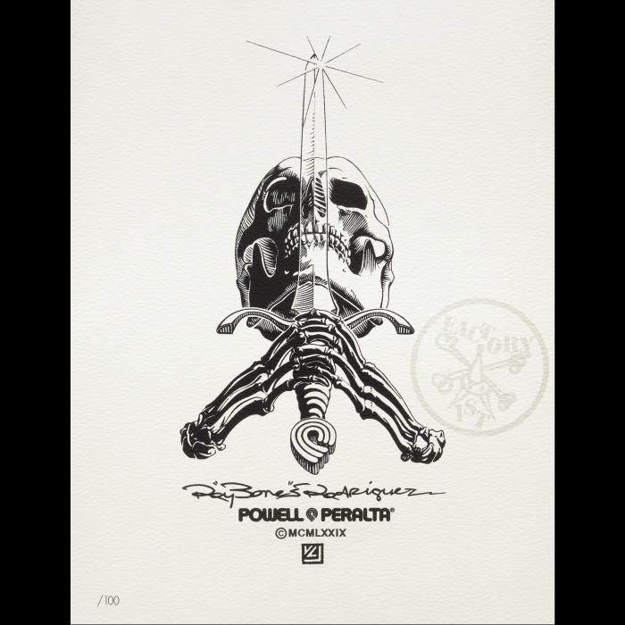 powell peralta Powell Peralta Rodriguez Skull & Sword Art Giclee Print 11 x 14