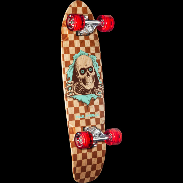 powell peralta Powell Peralta Sidewalk Surfer Natural Checker Ripper Birch Cruiser Complete Skateboard - 8.37 x 28.20