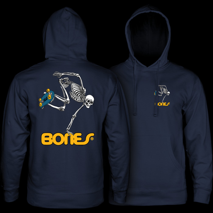 powell peralta Powell Peralta Skateboard Skeleton Hood Sweatshirt Mid Weight Navy
