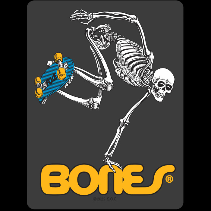 powell peralta Powell Peralta Skateboarding Skeleton Sticker Clear 4" Single