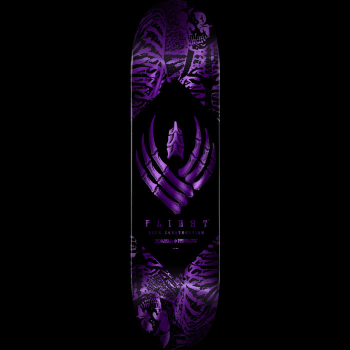 powell peralta Powell Peralta Skeleton Purple Foil FLIGHT Skateboard Deck - 9.0" K26