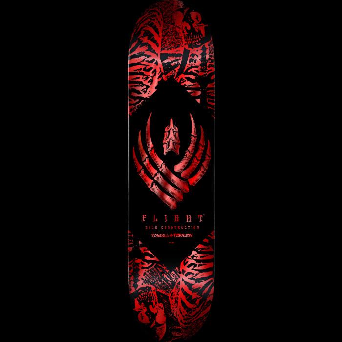 powell peralta Powell Peralta Skeleton Red Foil FLIGHT Skateboard Deck - 8.38" K26