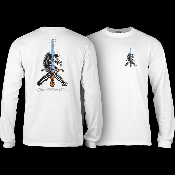 powell peralta Powell Peralta Skull and Sword L/S T-shirt White
