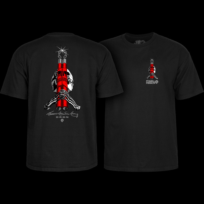 powell peralta Powell Peralta Skull & Nunchucks Bruce Lee Collab T-shirt - Black