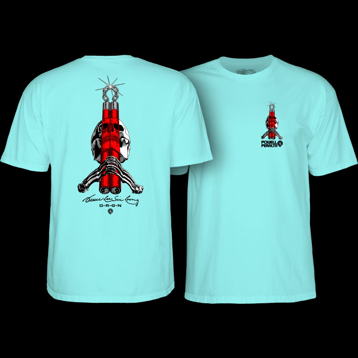 powell peralta Powell Peralta Skull & Nunchucks Bruce Lee Collab T-shirt - Celadon