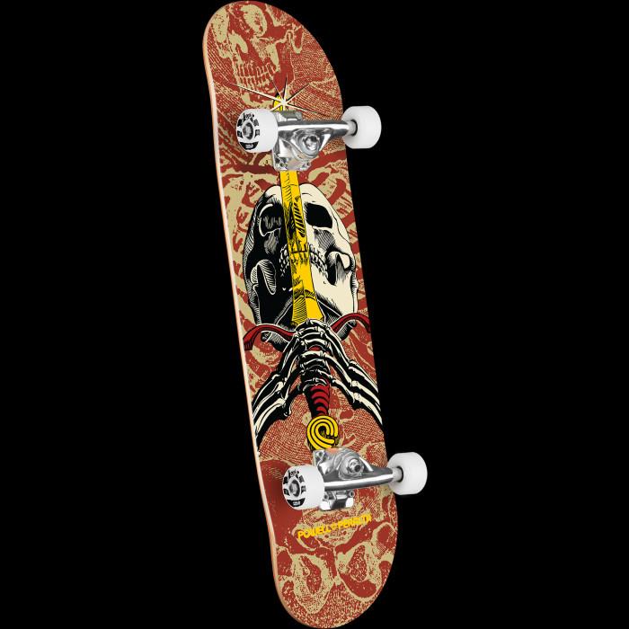 powell peralta Powell Peralta Skull & Sword Birch Complete Skateboard Khaki/Burgundy - 7.5 x 28.65