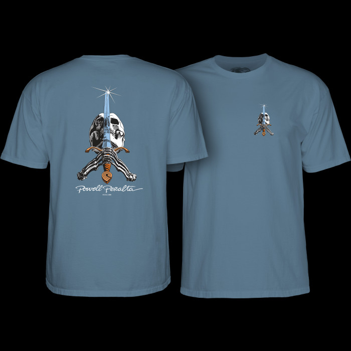 powell peralta Powell Peralta Skull & Sword T-Shirt Indigo Blue