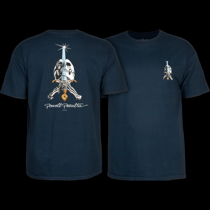 powell peralta Powell Peralta Skull & Sword T-shirt - Navy