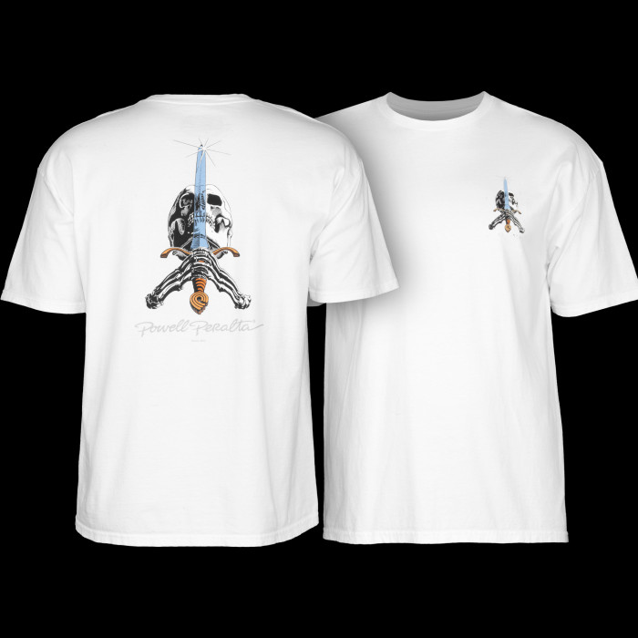 powell peralta Powell Peralta Skull & Sword T-shirt - White