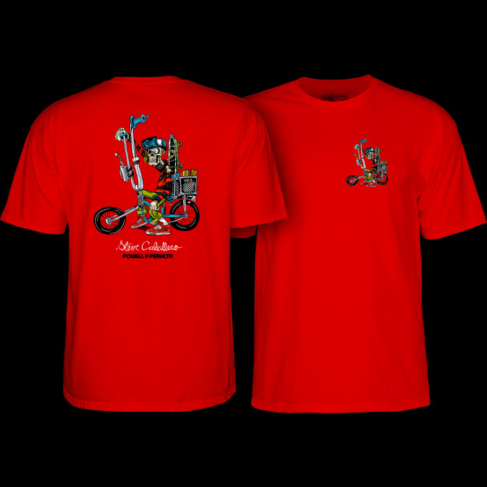 powell peralta Powell Peralta Steve Caballero Chopper Bike T-Shirt Red
