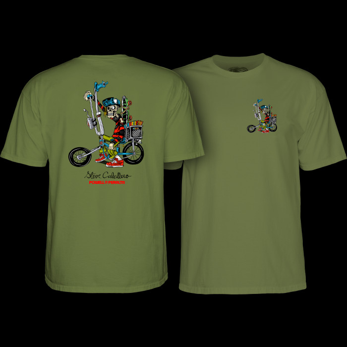 powell peralta Powell Peralta Steve Caballero Chopper Bike T-Shirt Military Green