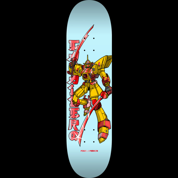 powell peralta Powell Peralta Steve Caballero Gundam Skateboard Deck Light Blue / Red Foil - Shape 244 - K20 8.5 X 32.08
